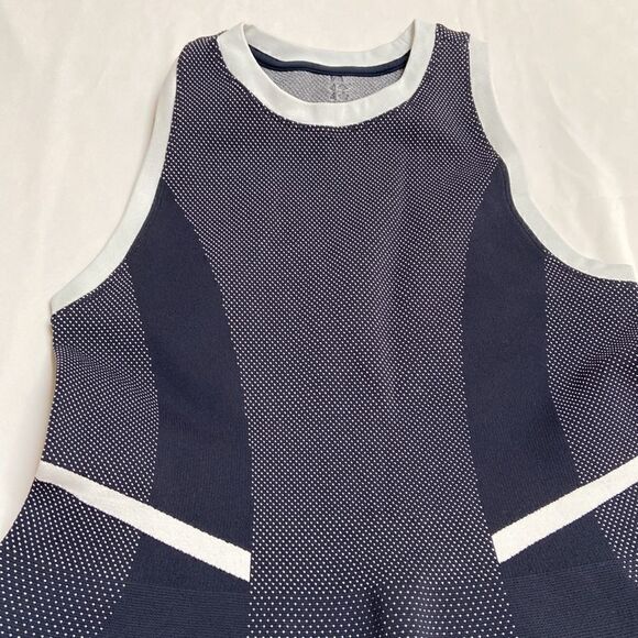 Sweaty Betty Interval Gym Tennis Seamless Dress Medium Navy Blue - Picture 7 of 14